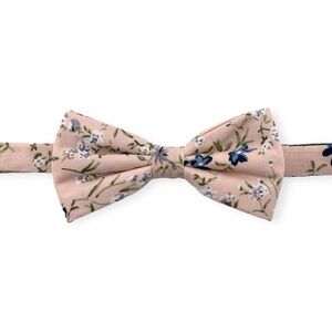 Blush Rose Pink Floral Pre-Tied Boys Bow Tie